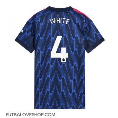 Dres Arsenal Ben White #4 Preč pre Ženy 2025-26 Krátky Rukáv Dres Arsenal Ben White #4 Preč pre Ženy 2025-26 Krátky Rukáv